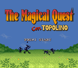 Magical Quest Starring Mickey Mouse, The (Italy) Title Screen